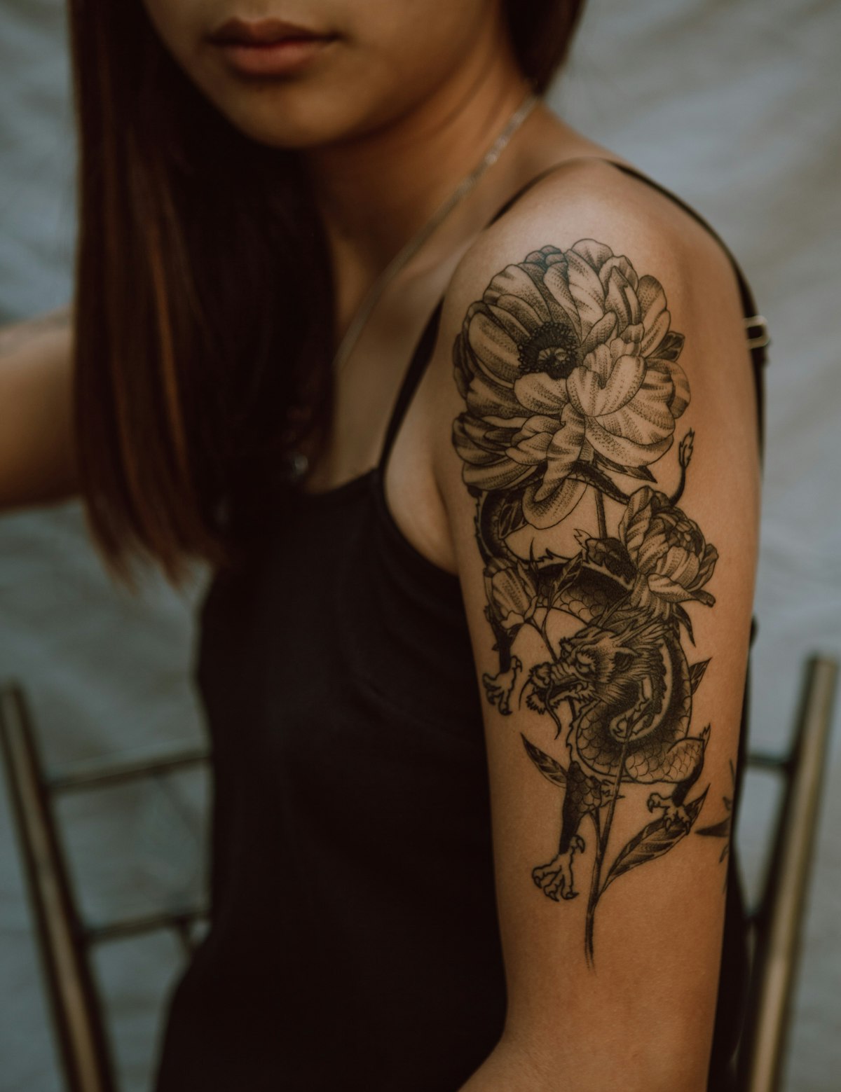 Tattoo artist uploading portfolio work