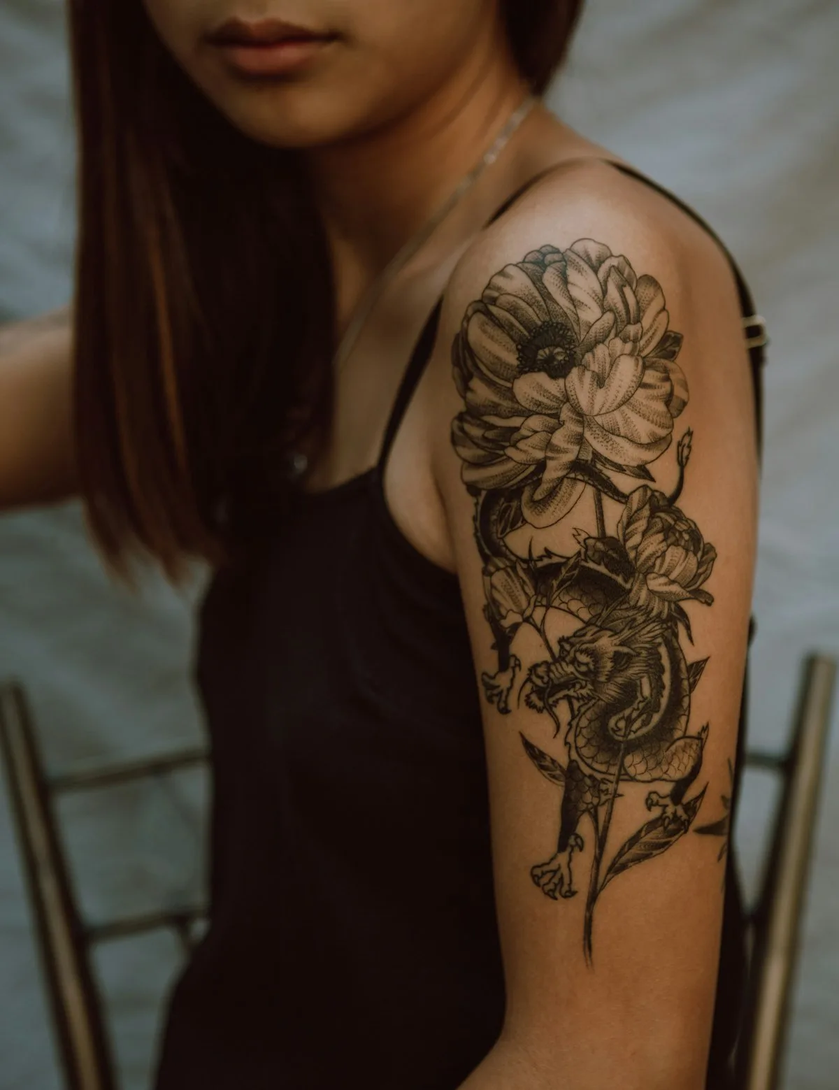 Tattoo artist uploading portfolio work